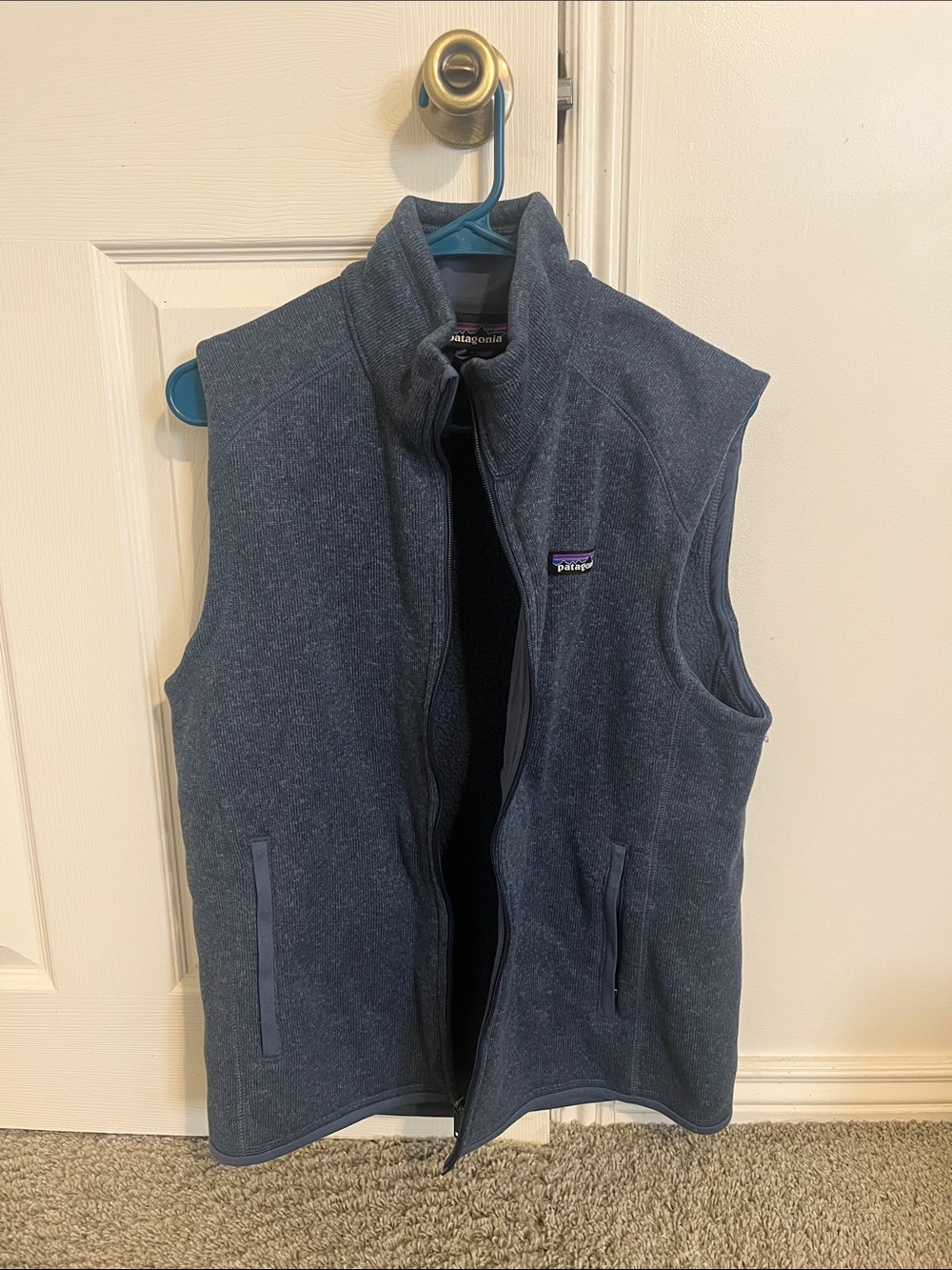 Patagonia Men's Navy Zip-Up Fleece Vest size Men’s S